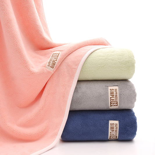 D0202 coral fleece towel (thick) random colors