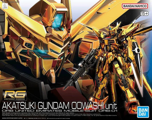 [Pre-Order, Coming Soon, 2-3 weeks] Real Grade (RG) 1/144 ORB-01 Akatsuki Gundam (Oowashi Unit)