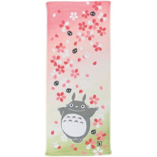日本Marushin My Neighbor Totoro Flower Pink and White Imabari Gauze Face Towel