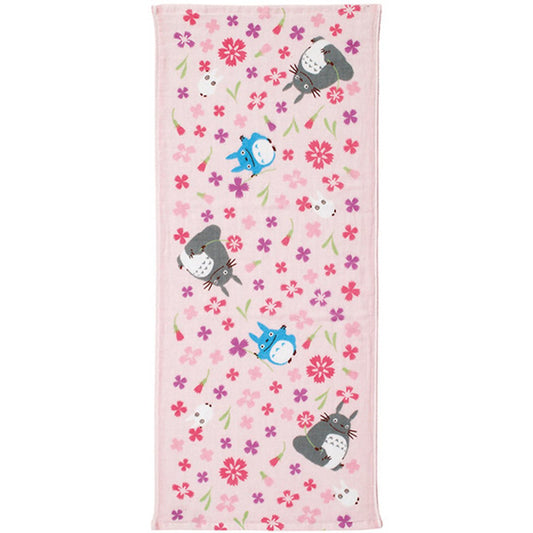 Marushin Studio Ghibli Series My Neighbor Totoro Flower Pink Imabari Gauze Face Towel
