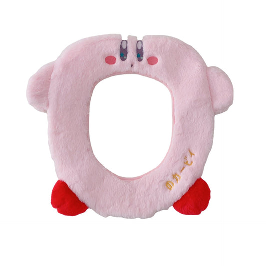 Cute Cartoon Kirby O-shaped Plush Toilet Cover