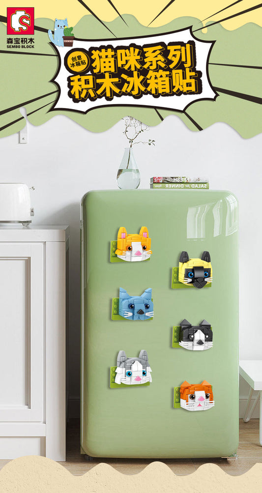 Senbao Building Blocks-Refrigerator Magnet-Cat