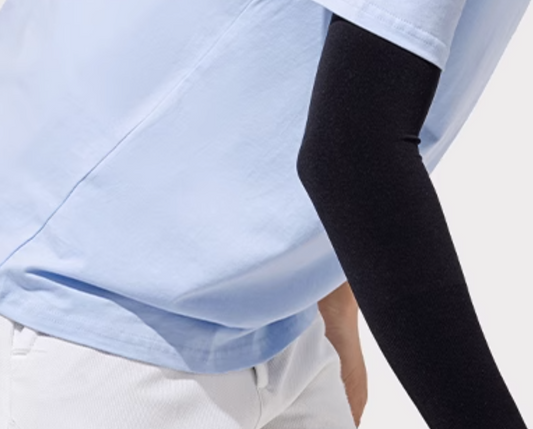 日本FUKUSKE 男士 接触冷感防晒袖 UPF50+---黑色款
