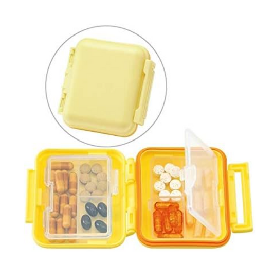 Japanese FANCL medicine storage box-yellow