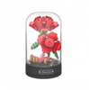 JAKI red rose DIY eternal flower building blocks rotating music box romantic gift assembly toys - suitable for children over 8 years old) 