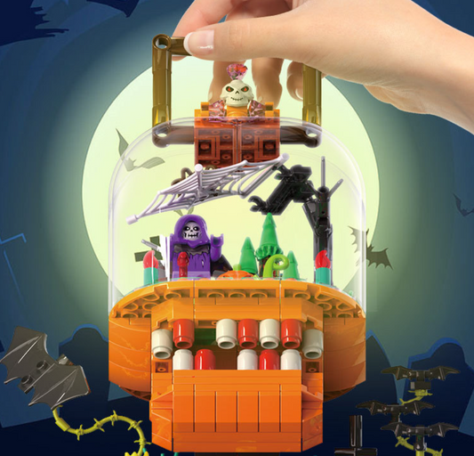 Senbao Building Blocks Halloween Trick Magic Night Pumpkin Lantern