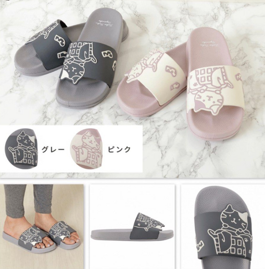 日本FUKU FUKU NYANKO 猫咪拖鞋-（23.5-24cm）两款可选
