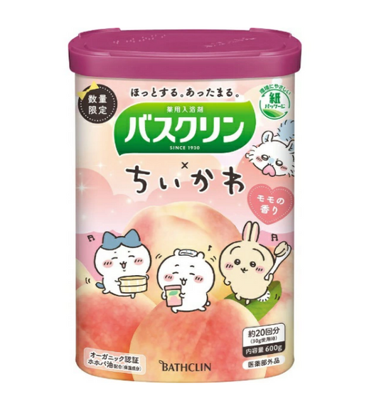 Japanese bathclin X chiikawa bath powder-peach flavor 