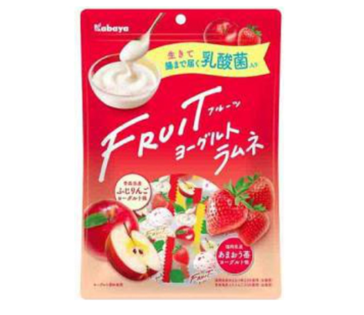 Japan's Fukuoka Prefecture limited time apple and strawberry yogurt flavored lactic acid bacteria candy