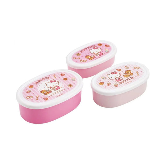 日本skater Hello Kitty 午餐盒（3 件装）甜粉色