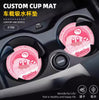 Kirby Star Car Coaster Leather Absorbent Universal Car Interior Storage Mat