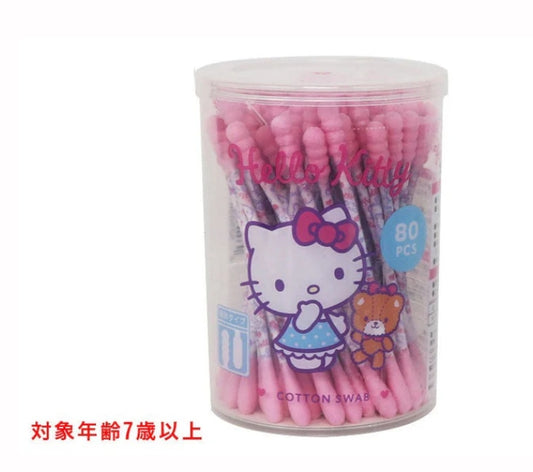 Japan Daiso Hello Kitty Cotton Swabs-80pcs 