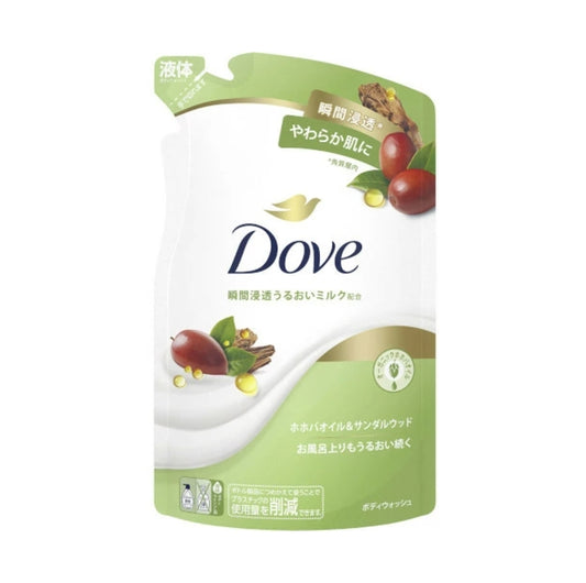 日本Dove 多芬荷荷芭油和檀香沐浴露补充装 -330g