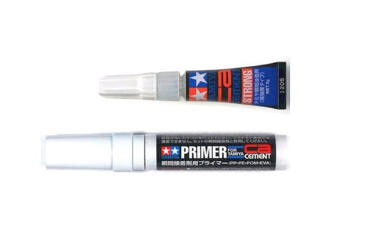 TAMIYA CA Cement &amp; Primer Set (PP/PE/POM/EVA) 87211