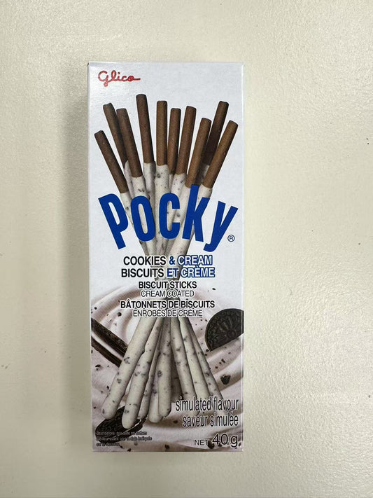 pocky cookies & cream flavor