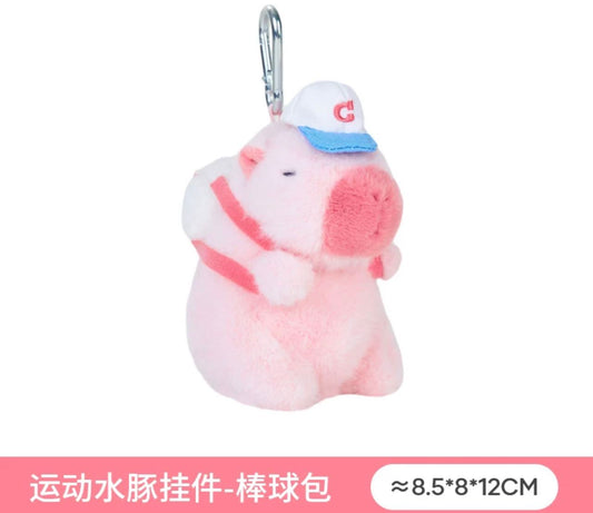 Baseball Bag Capibara Pendant Pink