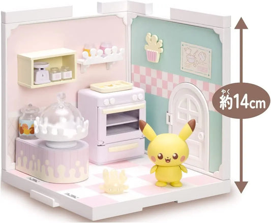 TAKARA TOMY Pokemon Peaceful Land Pokepiece House Kitchen Milk and Pikachu