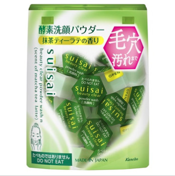 Japan KRACIE suisai Limited Matcha Latte Flavor Enzyme Washing Flour-32pcs