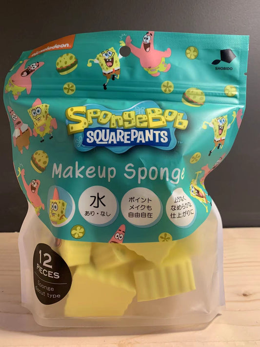 Japan NICKELODEON SpongeBob SquarePants Makeup Sponge-12pcs