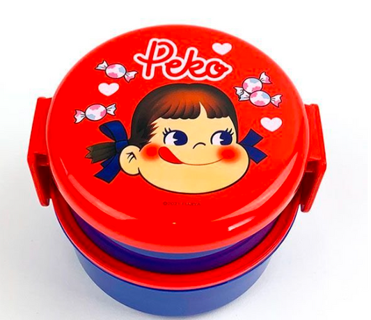 Japan SKATER antibacterial milk girl round double layer lunch box