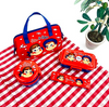 Japan SKATER antibacterial milk girl round double layer lunch box