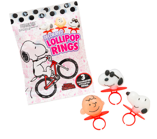 Japanese PEANUTS Snoopy Ring Lollipop-3pcs