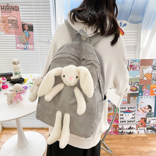Domestic product cute funny rabbit soft girl backpack