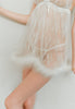 White Girl Fairy Fluttering Feather Sling Nightdress