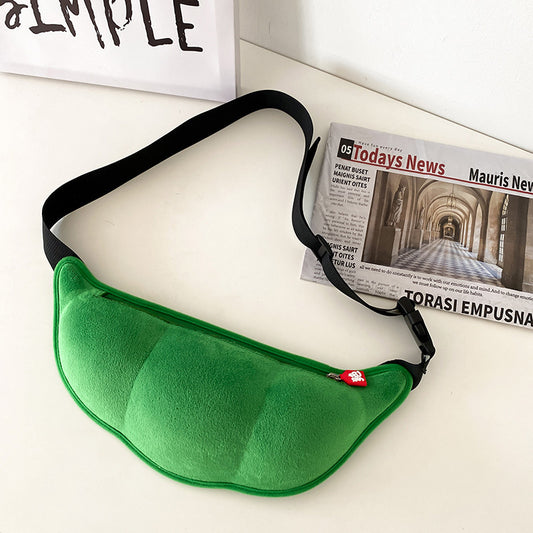 Domestic products super trendy Harajuku style edamame shape messenger bag