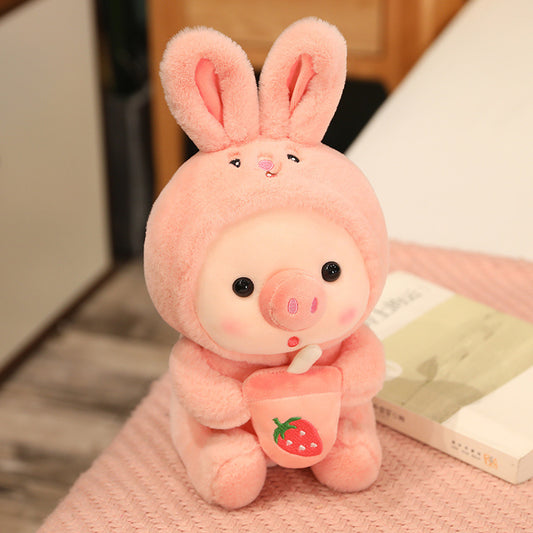 Domestic product cartoon doll - turned into a pig 25cm (4 options)