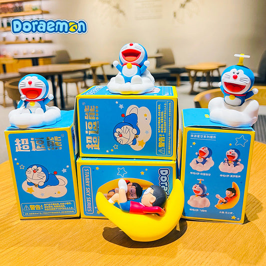 Domestic products authorized Doraemon Night Tour Starry Sky Series Blind Box Hand Office Aberdeen - Various options