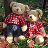 Domestic product cute teddy bear movable couple companion bear doll 35cm-various options