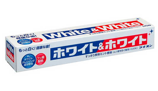 日本狮王Lion WHITE&WHITE美白牙膏.