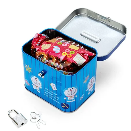 Japanese Doraemon chocolate (key lock coin cans)