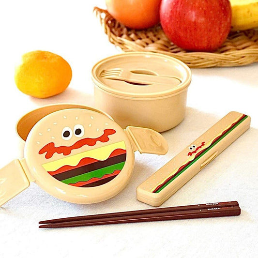 Japan SKATER cute cartoon double layer round lunch box