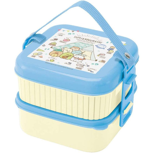 Japan's SKATER corner biological double-layer lunch box upper section 620ml/lower section 630ml