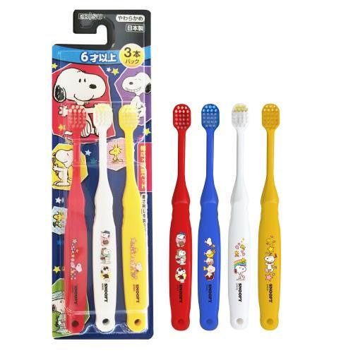 Japan EBISU Snoopy toothbrush for children over 6 years old-3pcs 