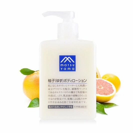 日本MATSUYAMA 松山油脂天然柚子精华高保湿身体乳-300ml